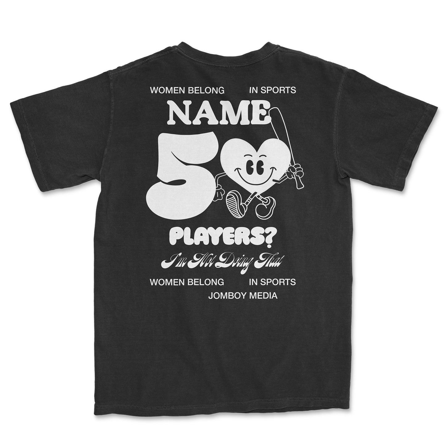 Black Comfort Colors T-shirt with white graphic text and a smiling heart character holding a fishing rod, featuring playful phrases.