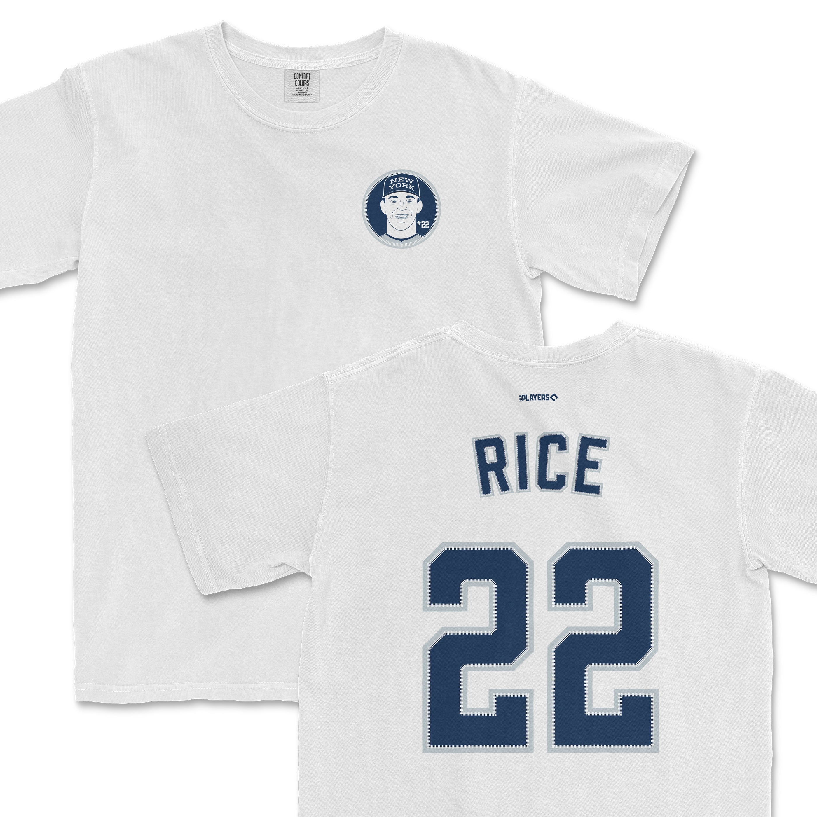 Ben Rice Shirsey featuring a front graphic and player name with number 22 on the back, perfect for sports fans.
