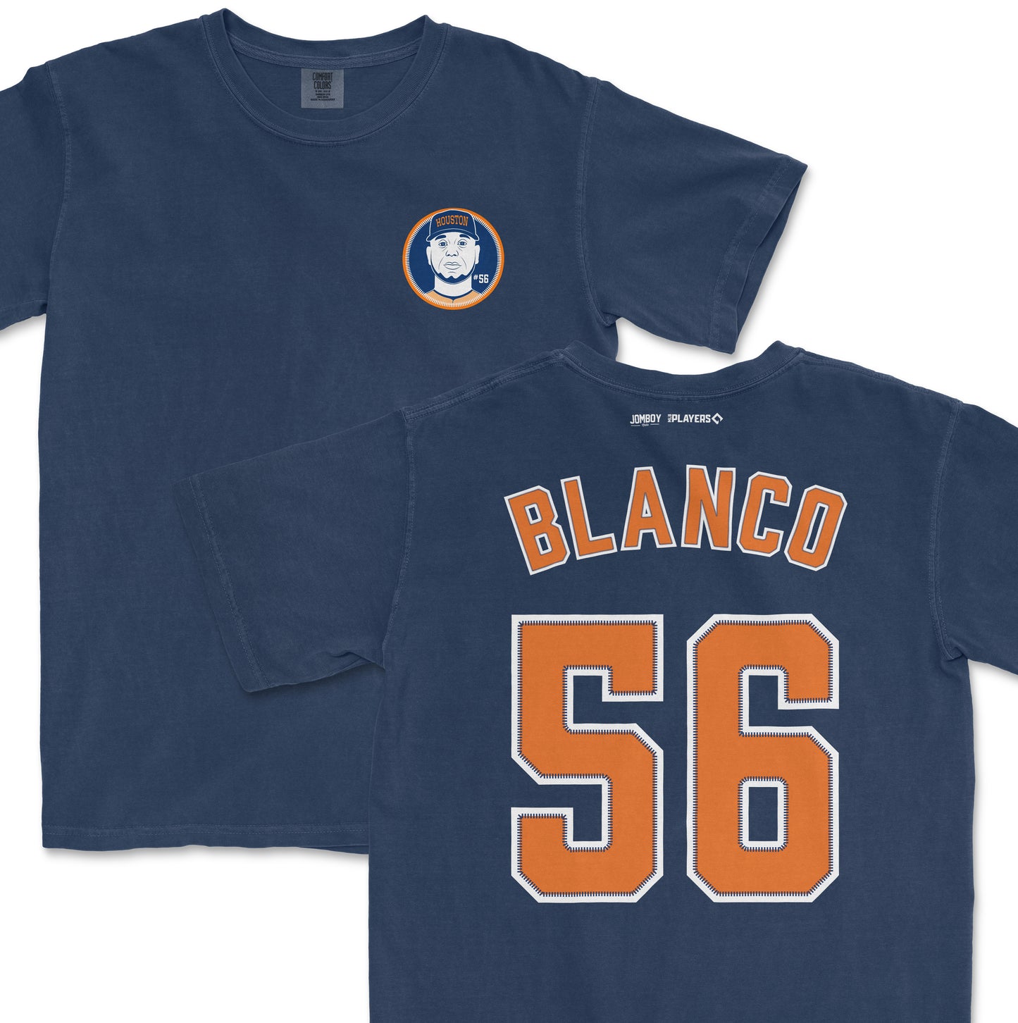 Ronel Blanco Houston Astros baseball shirsey, navy blue with player name and number on back, team logo on front.