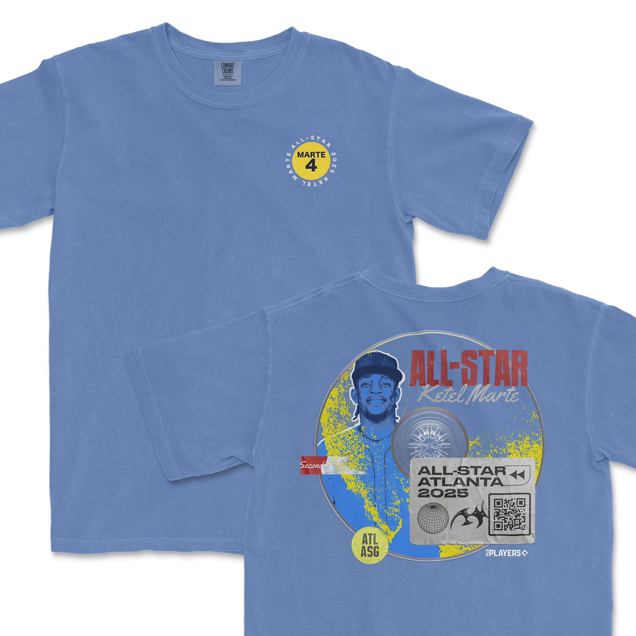 Light blue t-shirt featuring Ketel Marte's All-Star 2025 graphic, showcasing his name and event details on the back.
