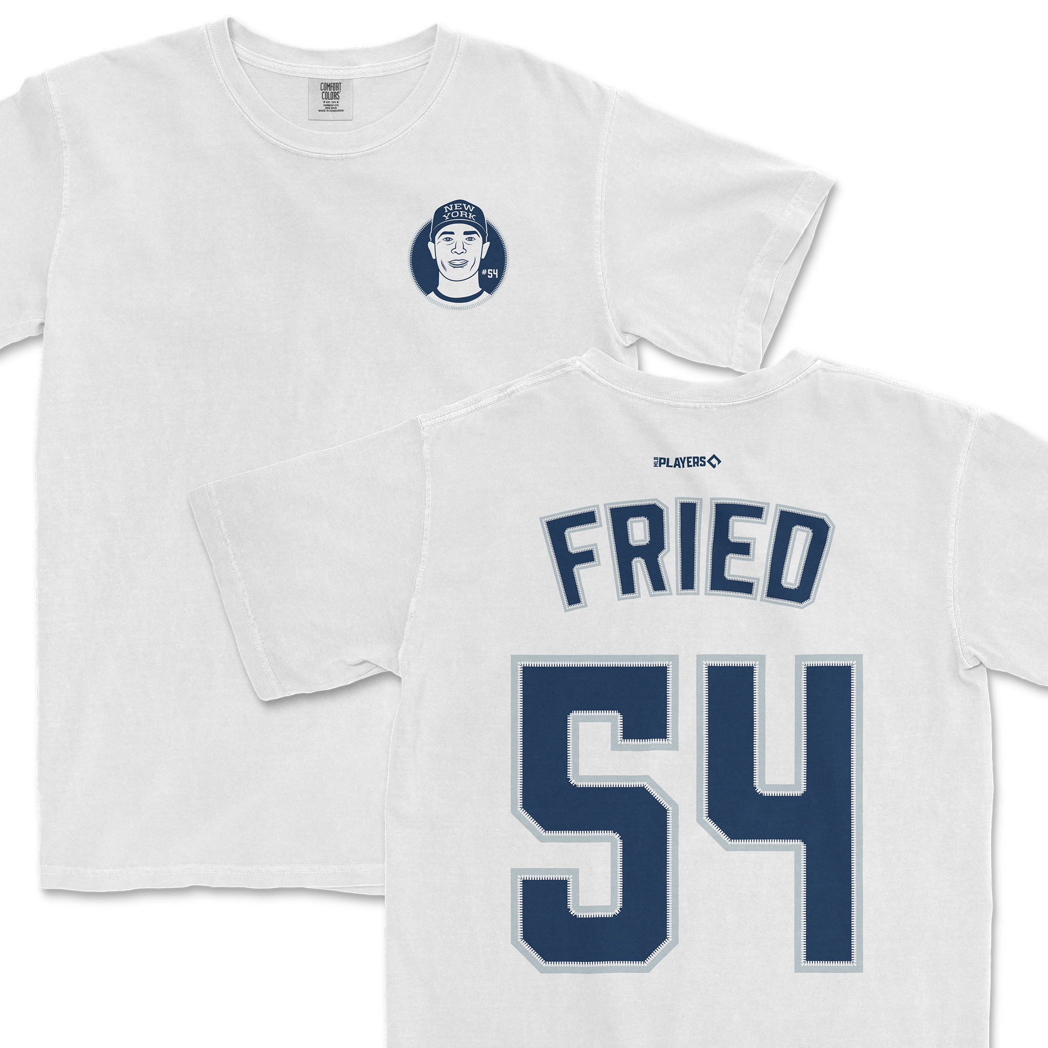 Max Fried Shirsey featuring a player graphic on the front and his name and number 54 on the back. Perfect for fans.