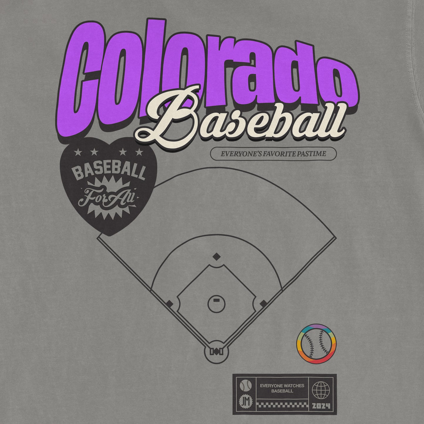 COLORADO BASEBALL PRIDE | Comfort Colors Vintage Tee