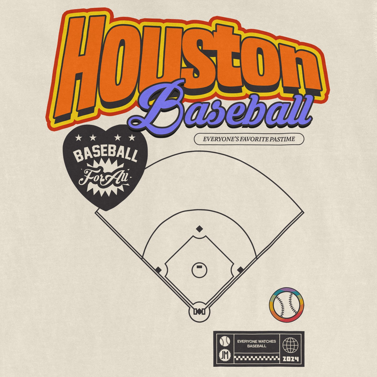 HOUSTON BASEBALL PRIDE | Comfort Colors Vintage Tee