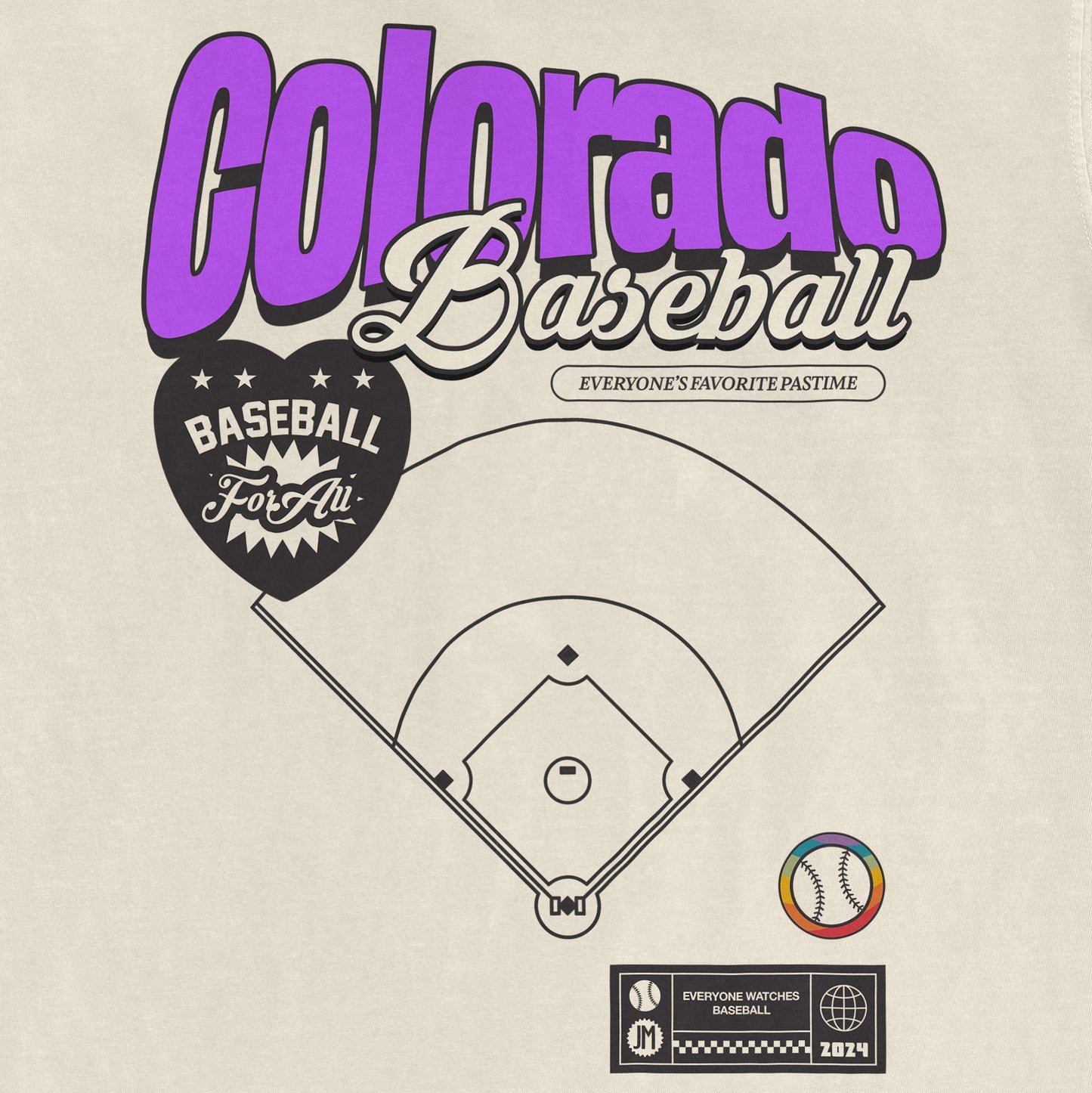 COLORADO BASEBALL PRIDE | Comfort Colors Vintage Tee