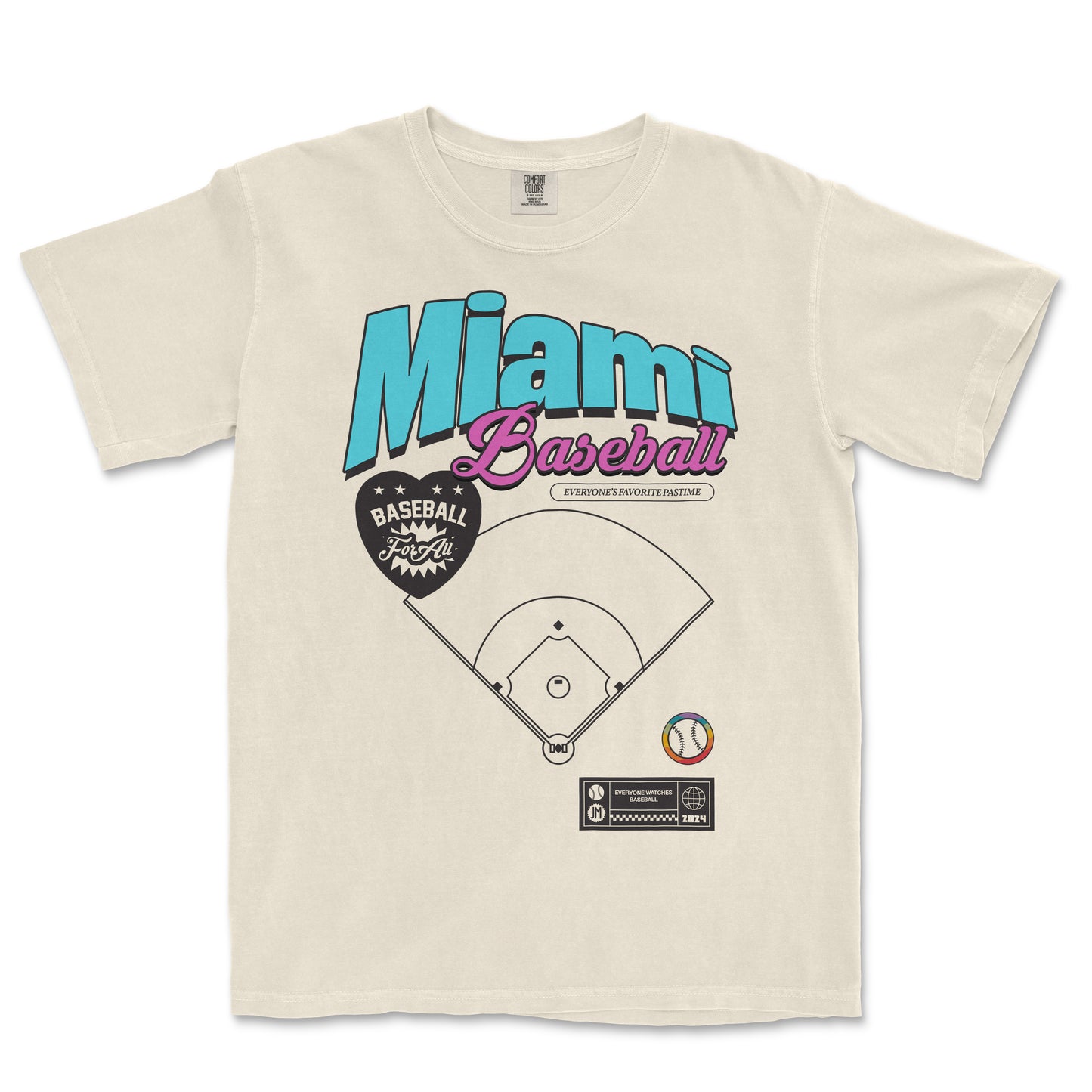 MIAMI BASEBALL PRIDE | Comfort Colors Vintage Tee