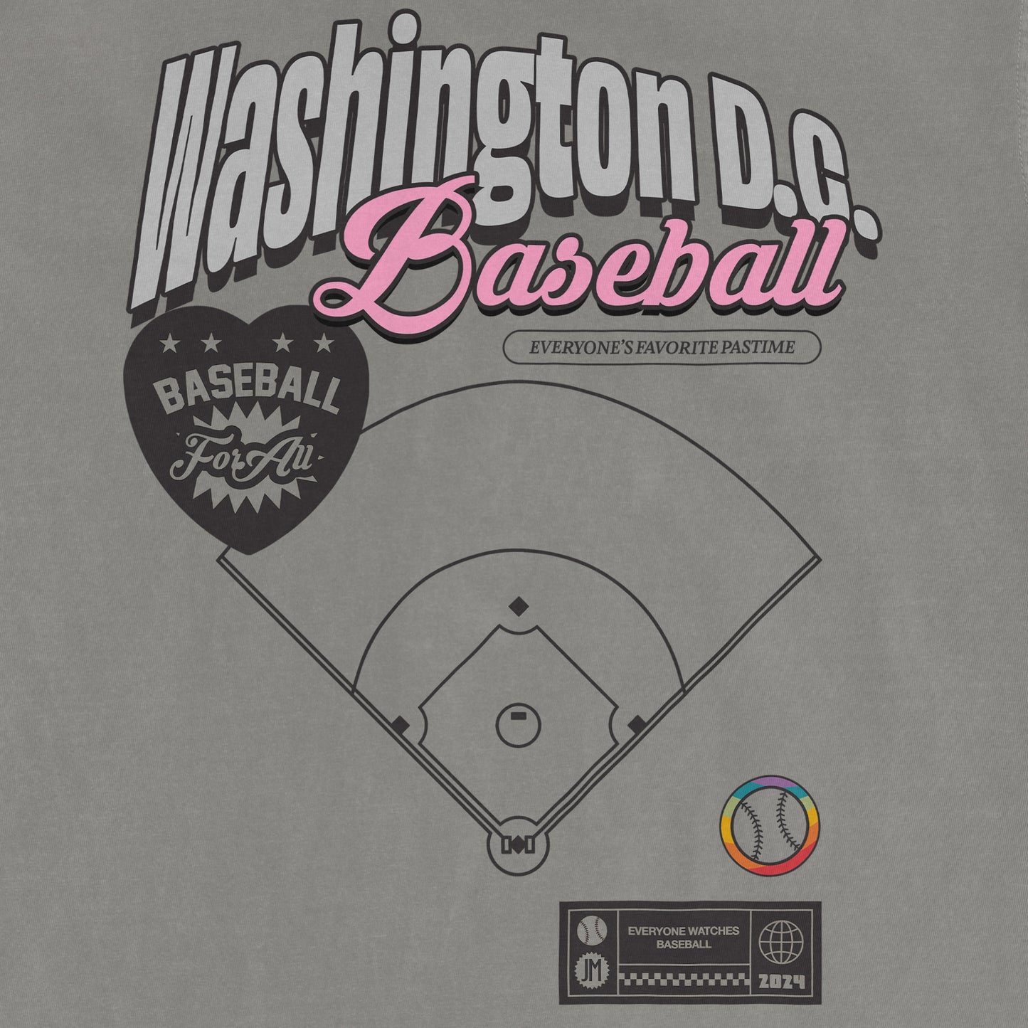 DC BASEBALL PRIDE | Comfort Colors Vintage Tee