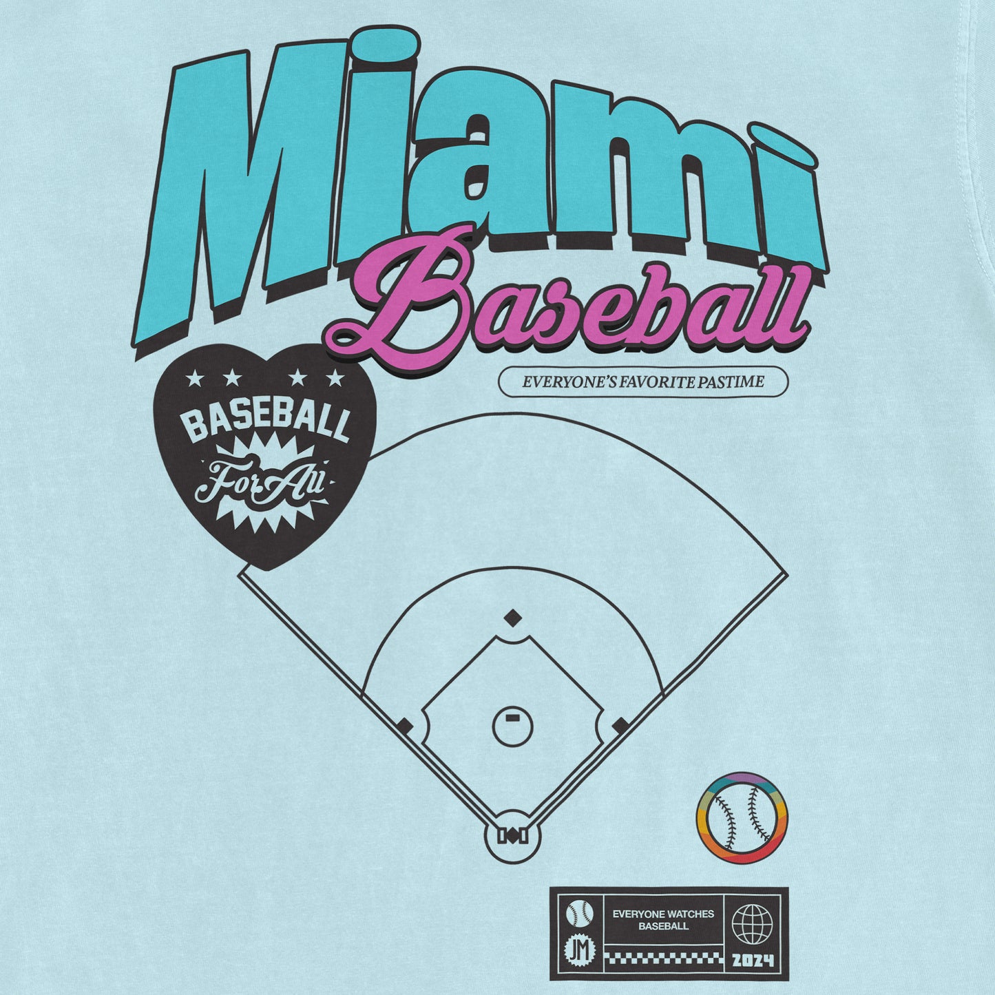 MIAMI BASEBALL PRIDE | Comfort Colors Vintage Tee