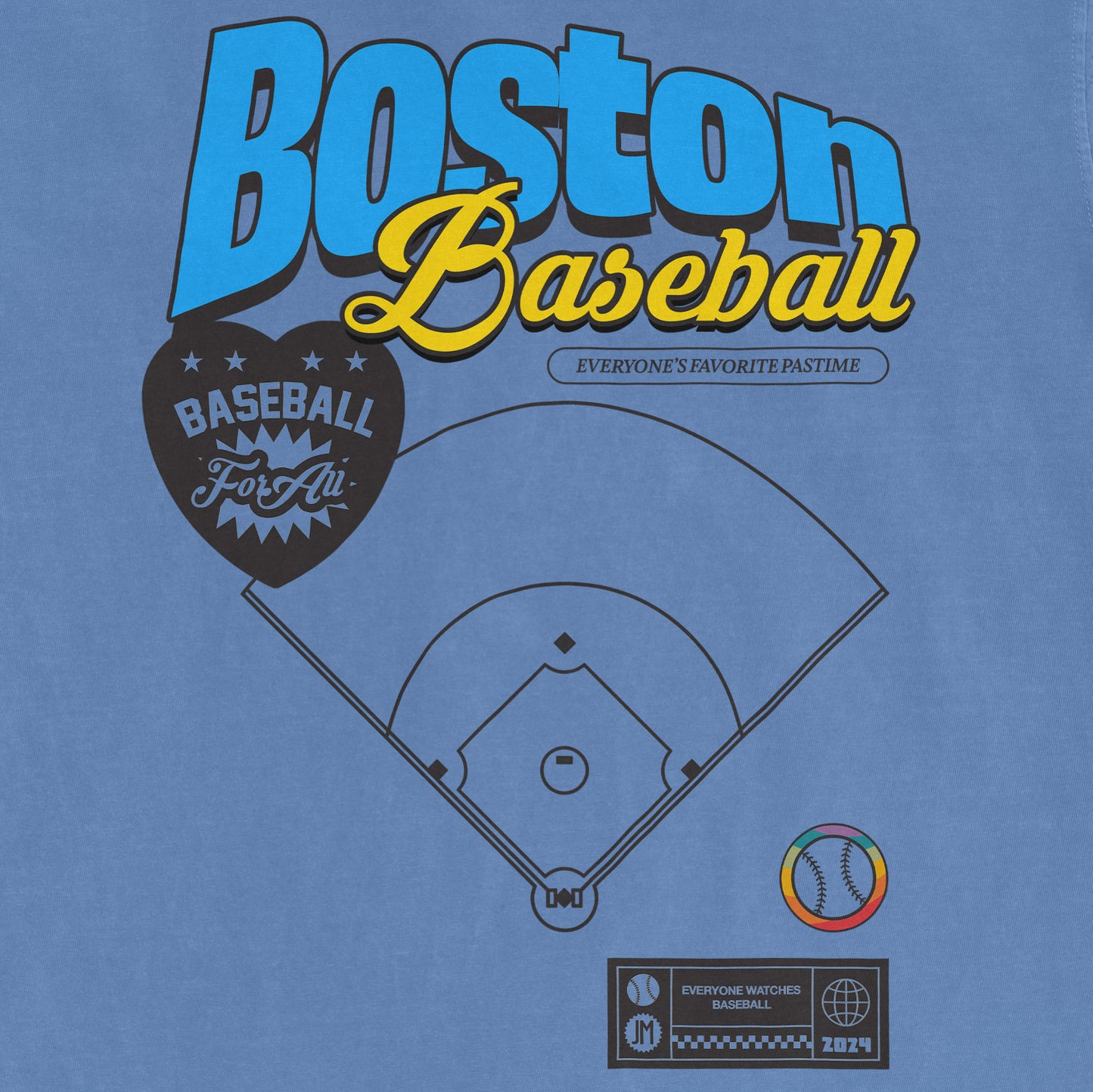 BOSTON BASEBALL PRIDE | Comfort Colors Vintage Tee