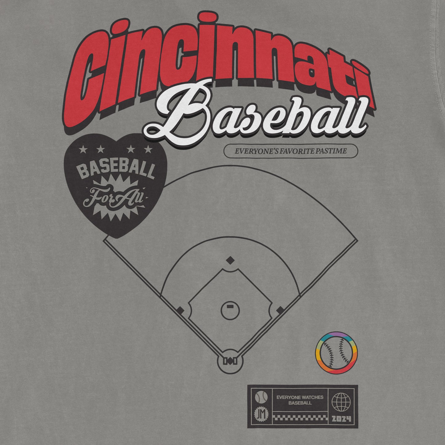 CINCINNATI BASEBALL PRIDE | Comfort Colors Vintage Tee