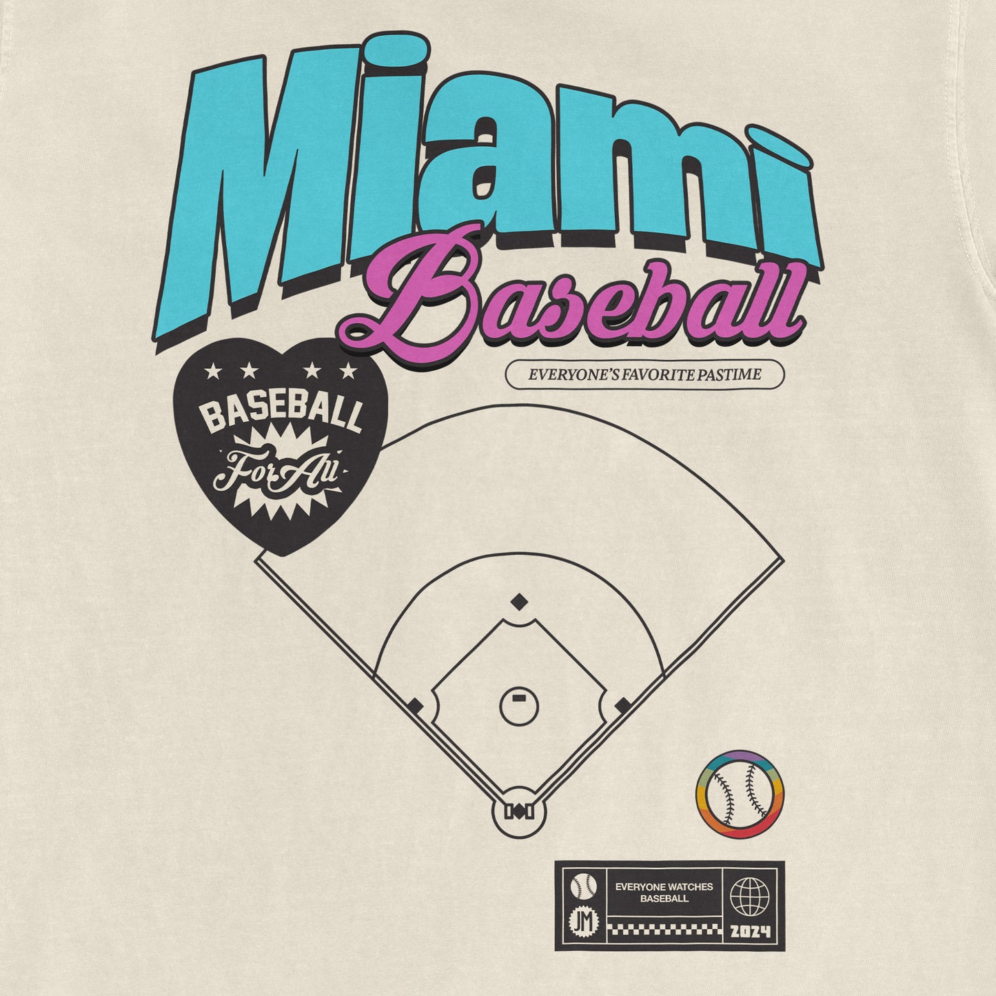 MIAMI BASEBALL PRIDE | Comfort Colors Vintage Tee