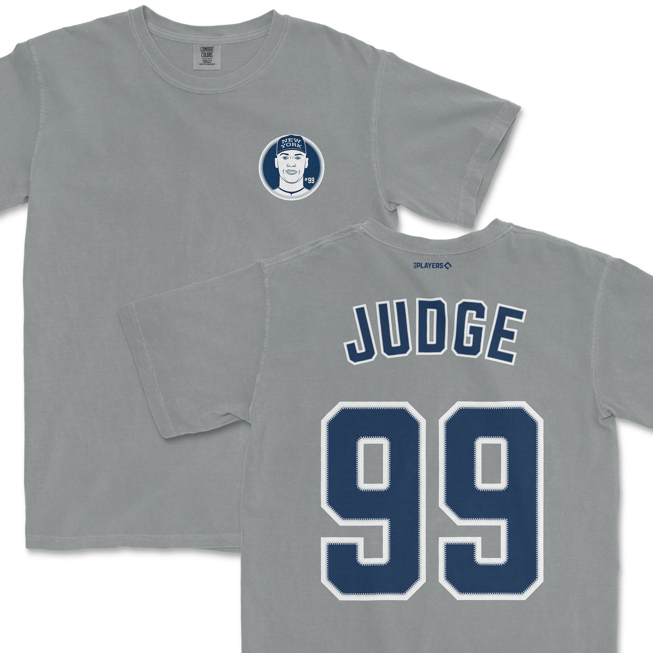 Aaron Judge Shirsey featuring a front graphic and "JUDGE 99" on the back, perfect for baseball fans.