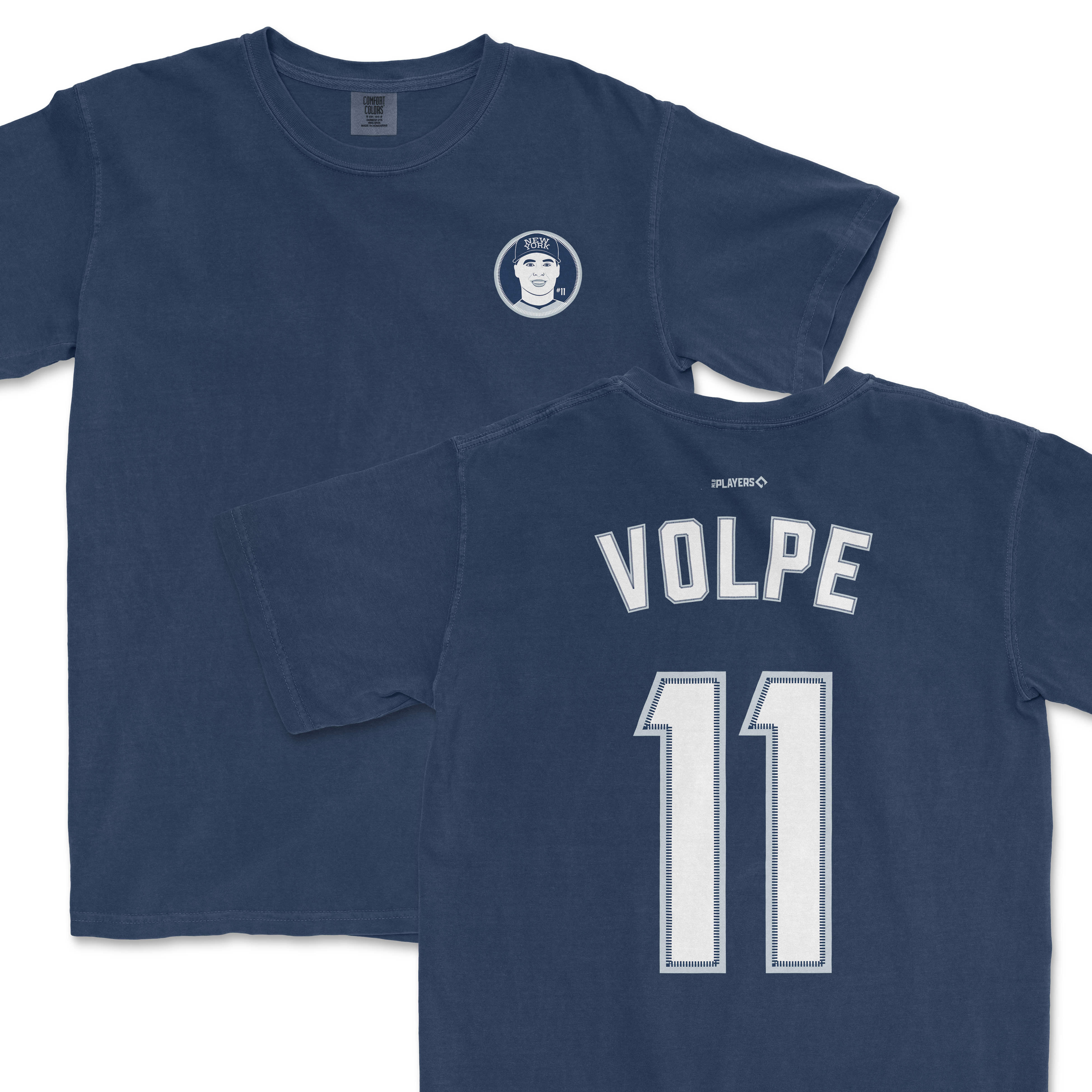 Anthony Volpe Shirsey featuring a front logo and his name and number 11 on the back, perfect for baseball fans.