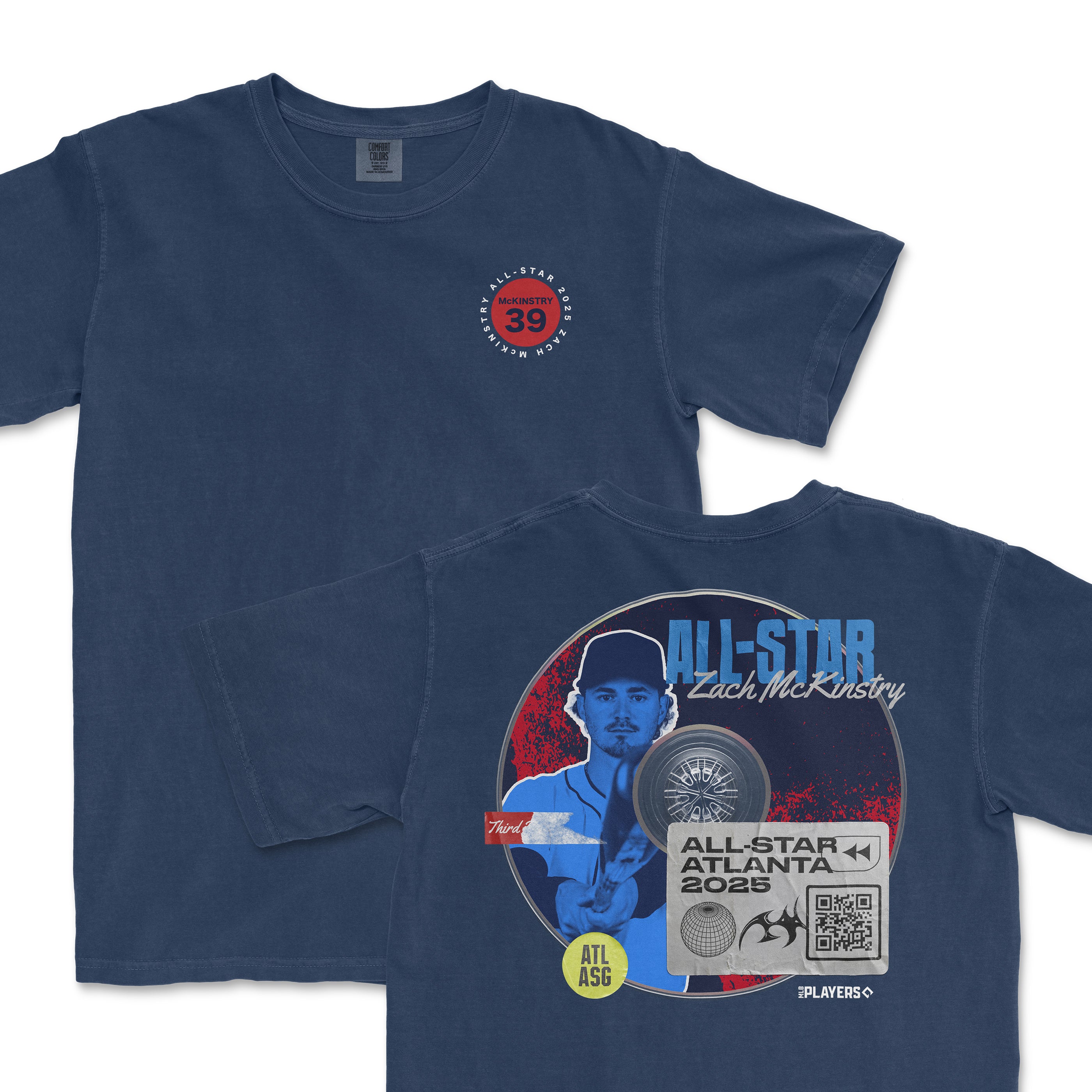 Navy t-shirt featuring Zach McKinstry's name and All-Star 2025 graphic, celebrating the Atlanta All-Star Game.