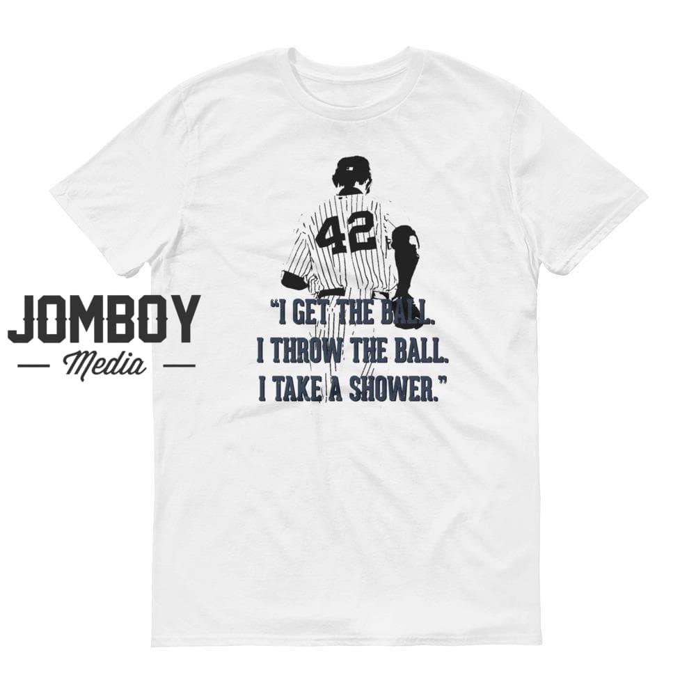 Get The Ball. Throw The Ball. Take A Shower. | T-Shirt - Jomboy Media