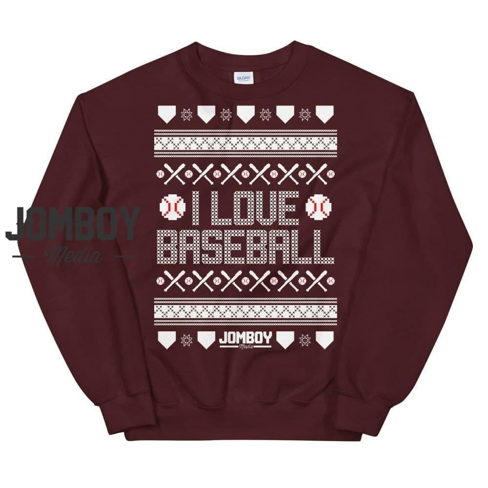 I Love Baseball | Winter Sweater - Jomboy Media